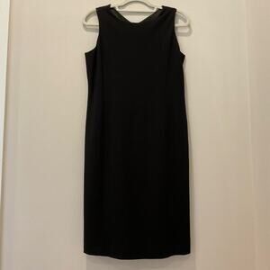 Eileen‎ Fisher Silk Lined Black Sheath Dress